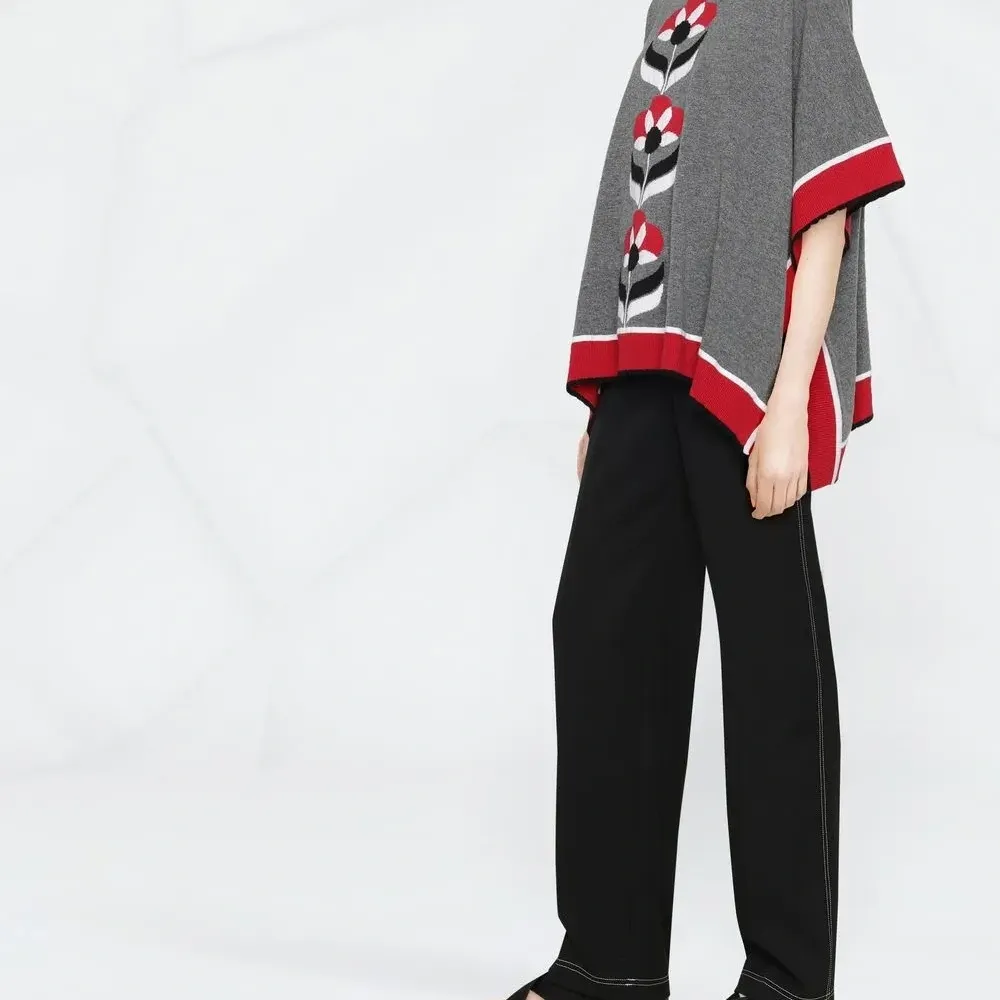 Пончо вязки интарсия