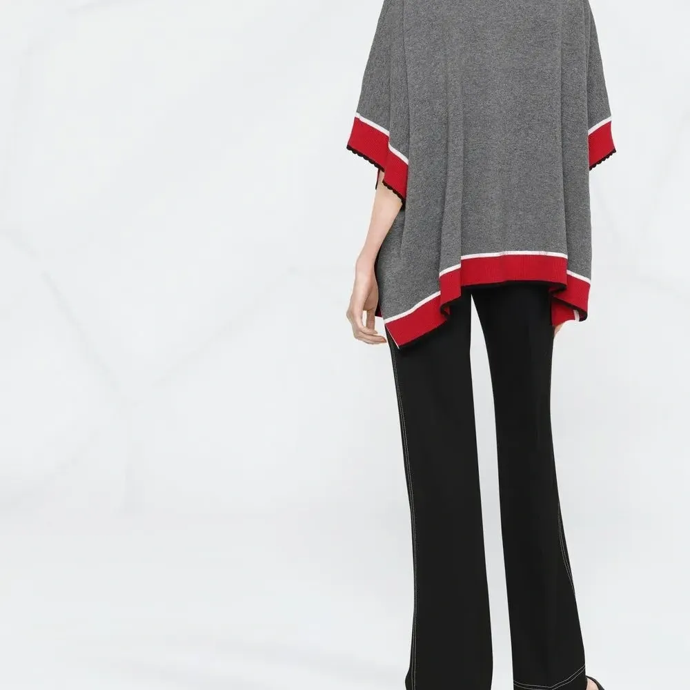 Пончо вязки интарсия