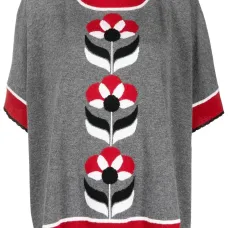 Пончо вязки интарсия