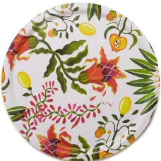 Деревянный поднос с цветочным принтом Деревянный поднос с цветочным принтом