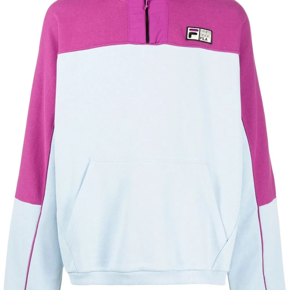 Свитер с воротником на молнии и нашивкой-логотипом