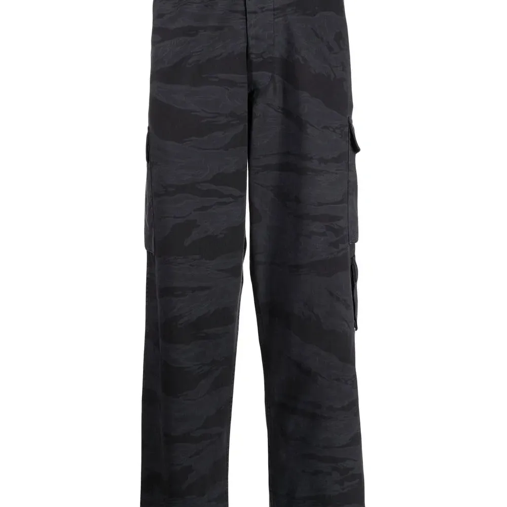 Брюки карго с камуфляжным принтом