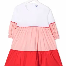 Ярусное платье в стиле колор-блок