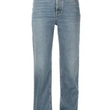 Укороченные джинсы прямого кроя