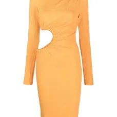 Платье асимметричного кроя с вырезом