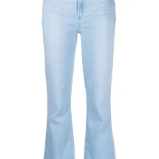 Укороченные расклешенные джинсы