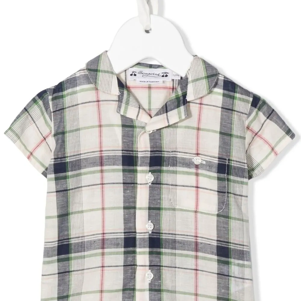 Клетчатая рубашка на пуговицах