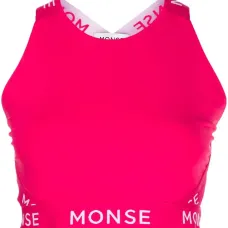 Топ с логотипом и вырезом халтер