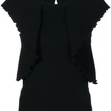 Плиссированный топ с оборками