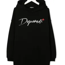 Платье с капюшоном и логотипом Платье с капюшоном и логотипом