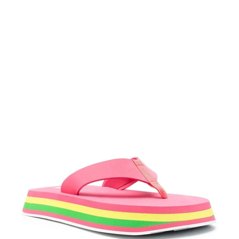 Массивные шлепанцы с Т-образным ремешком