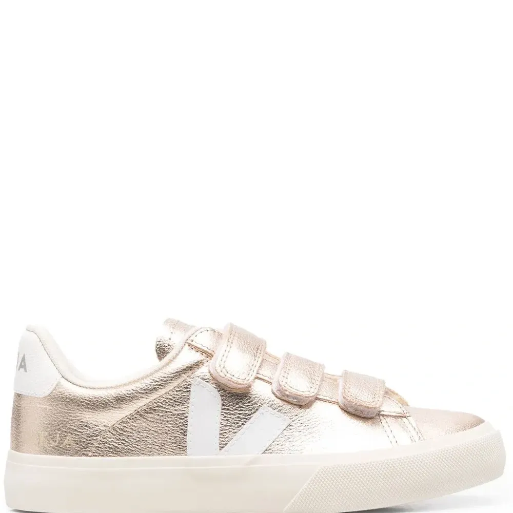 Кеды Recife на липучках с эффектом металлик