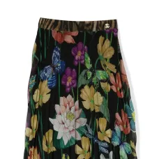 Юбка с цветочным принтом и складками
