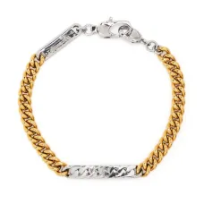 Цепочный браслет в двух тонах