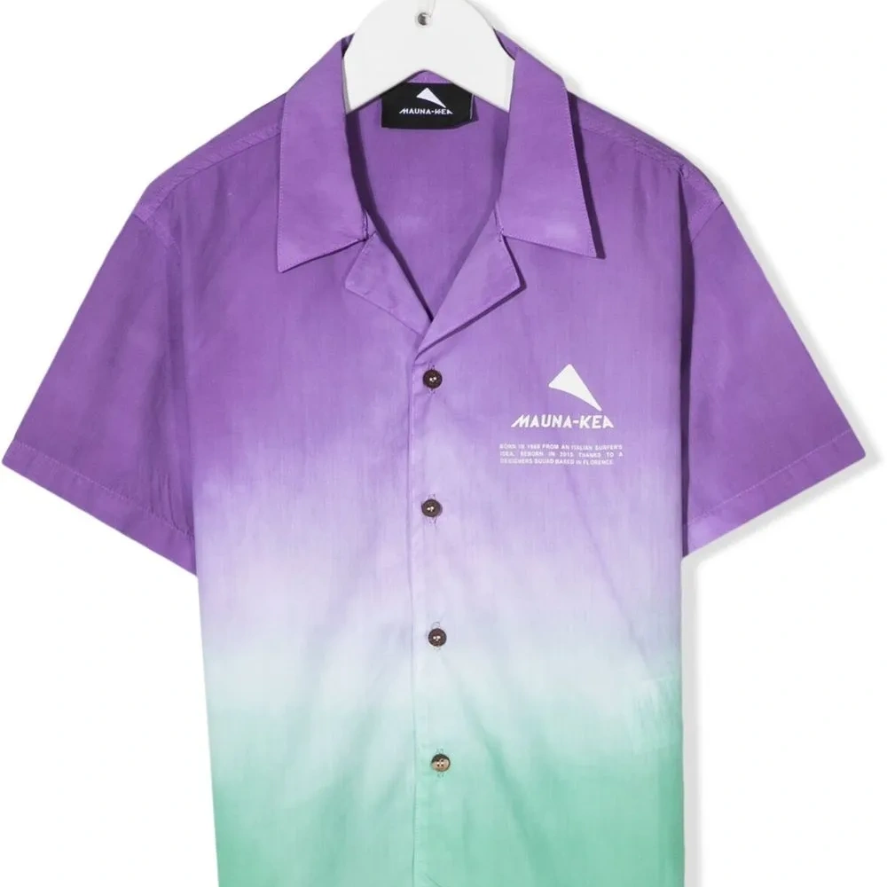 Рубашка с короткими рукавами и эффектом омбре