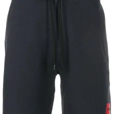 Шорты с кулиской и нашивкой-логотипом