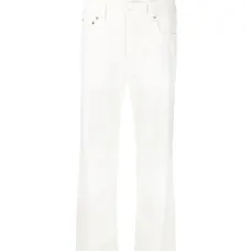 Брюки с завышенной талией и вставками