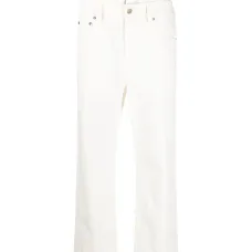 Прямые джинсы с двойным поясом