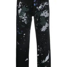 Прямые джинсы с эффектом разбрызганной краски