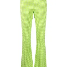 Расклешенные брюки в клетку