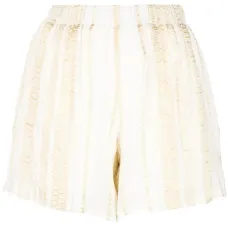 Шорты с завышенной талией и вышивкой