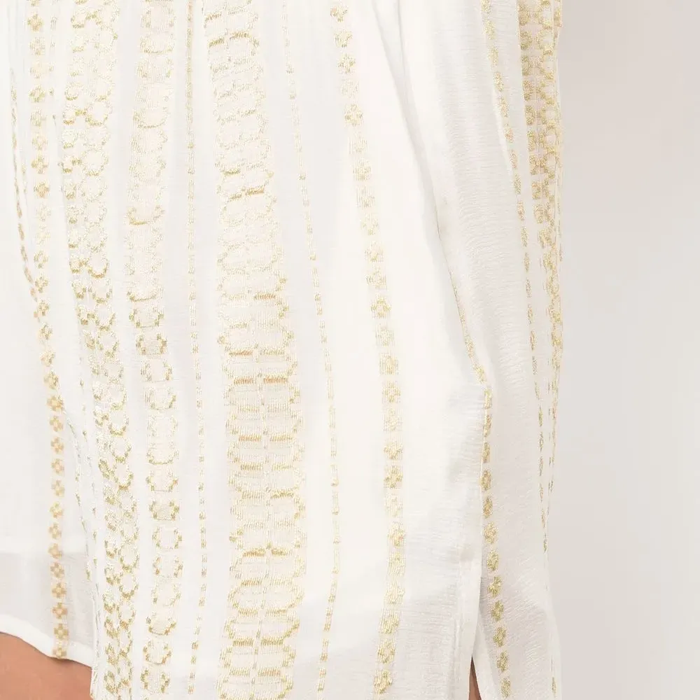 Шорты с завышенной талией и вышивкой