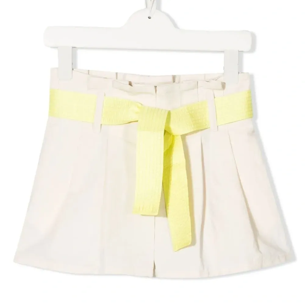 Шорты со складками и бантом