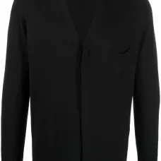 Шерстяной кардиган с V-образным вырезом