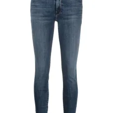 Джинсы скинни с эффектом потертости