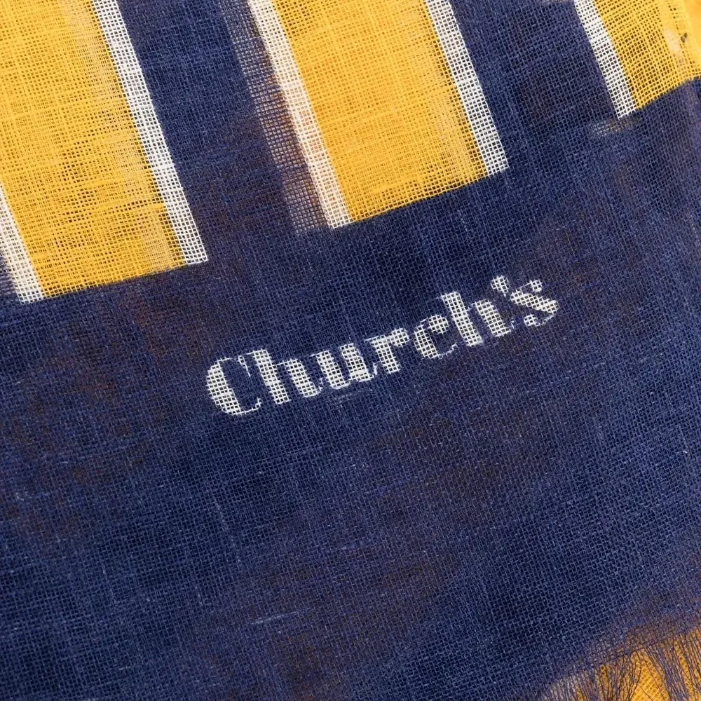 Льняной шарф в полоску