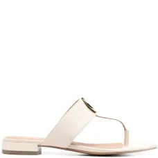 Сандалии с Т-образным ремешком и логотипом Сандалии с Т-образным ремешком и логотипом