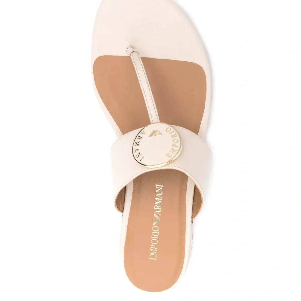 Сандалии с Т-образным ремешком и логотипом