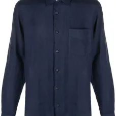 Рубашка с длинными рукавами и заостренным воротником