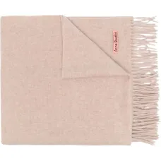 Шерстяной шарф с бахромой