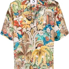 Рубашка с короткими рукавами и графичным принтом