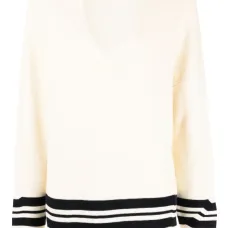 Джемпер оверсайз с отделкой в полоску