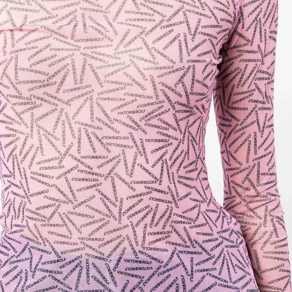 Полупрозрачный топ с логотипом