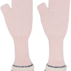 Вязаные перчатки-митенки