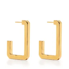 Прямоугольные серьги-кольца