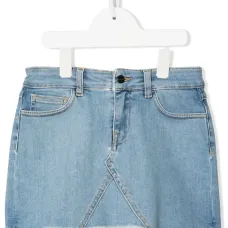 Джинсовая юбка мини с бахромой Джинсовая юбка мини с бахромой