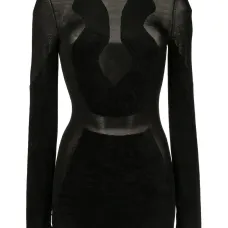 Платье мини Chenille вязки интарсия