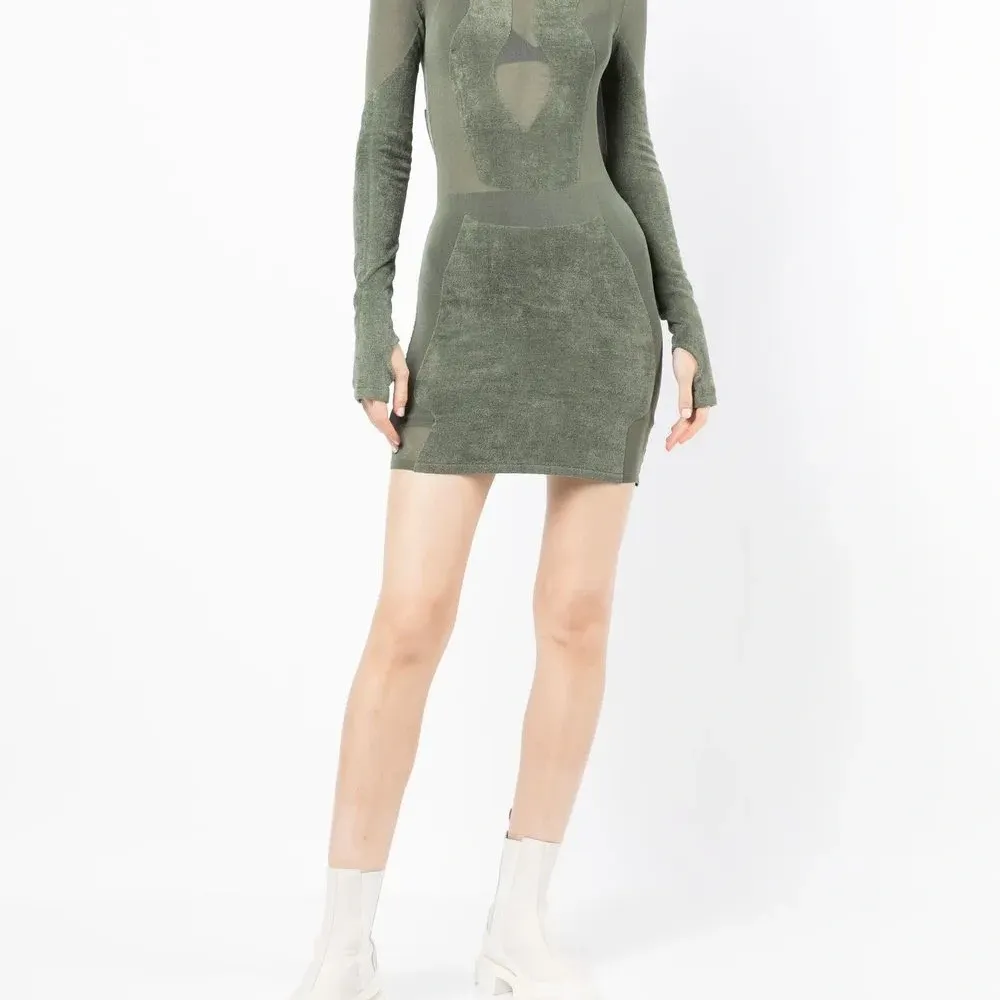 Платье мини Chenille вязки интарсия