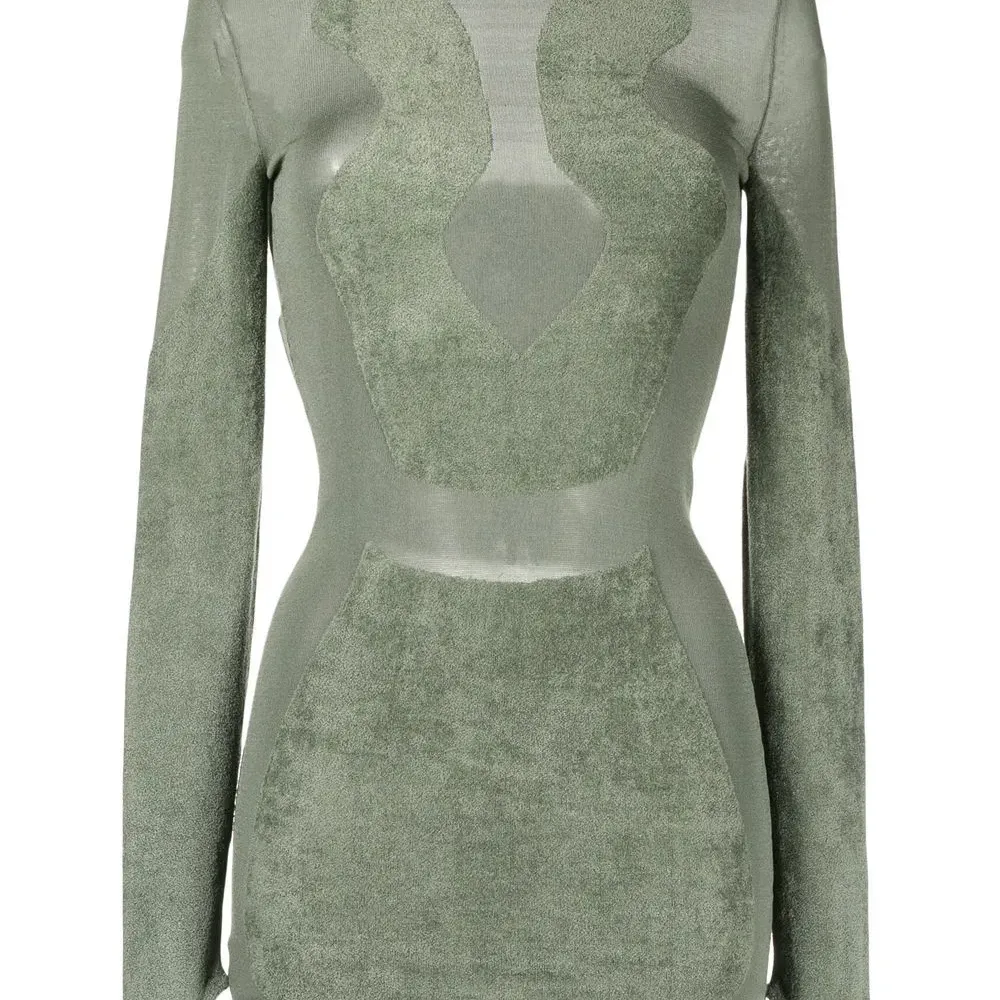 Платье мини Chenille вязки интарсия