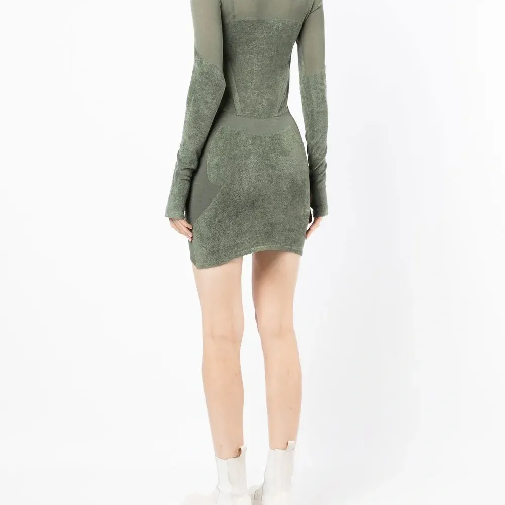 Платье мини Chenille вязки интарсия