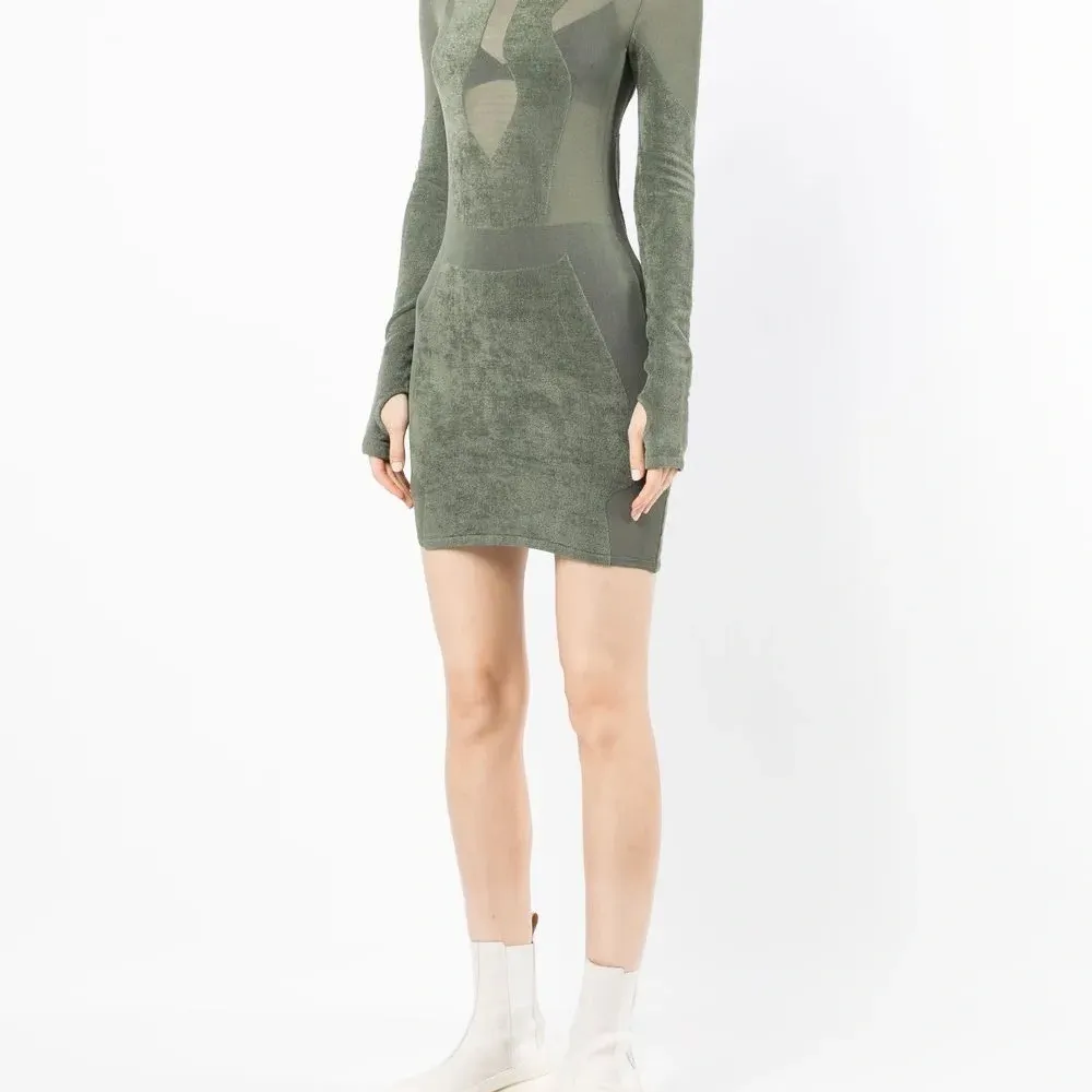 Платье мини Chenille вязки интарсия