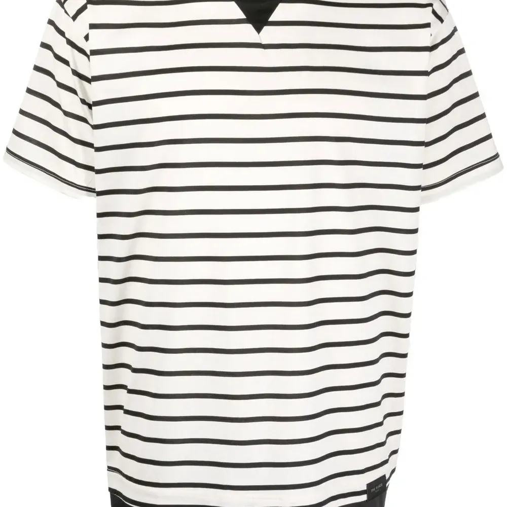 Многослойная футболка в полоску