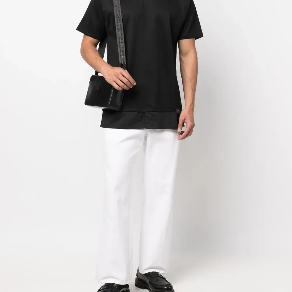 Многослойная футболка с нашивкой-логотипом