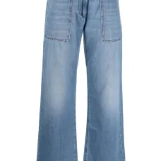 Прямые джинсы с заниженной талией