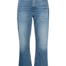 Расклешенные джинсы с завышенной талией