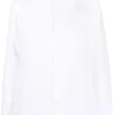 Льняная рубашка со срезанным воротником